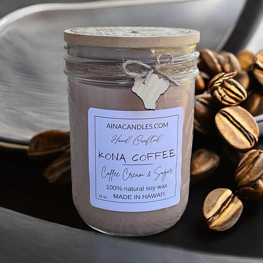 Kona Coffee 16oz Mason Jar