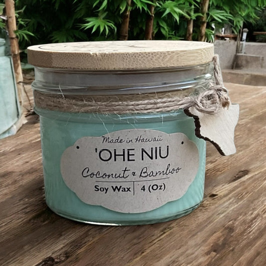 Bamboo Coconut 4oz Mason Jar