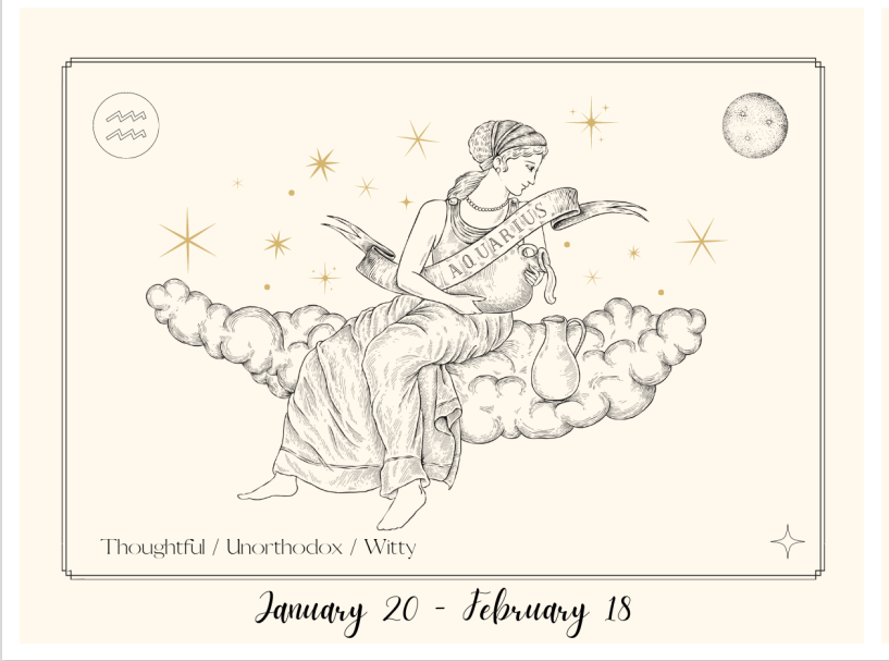 Aquarius Zodiac Candle