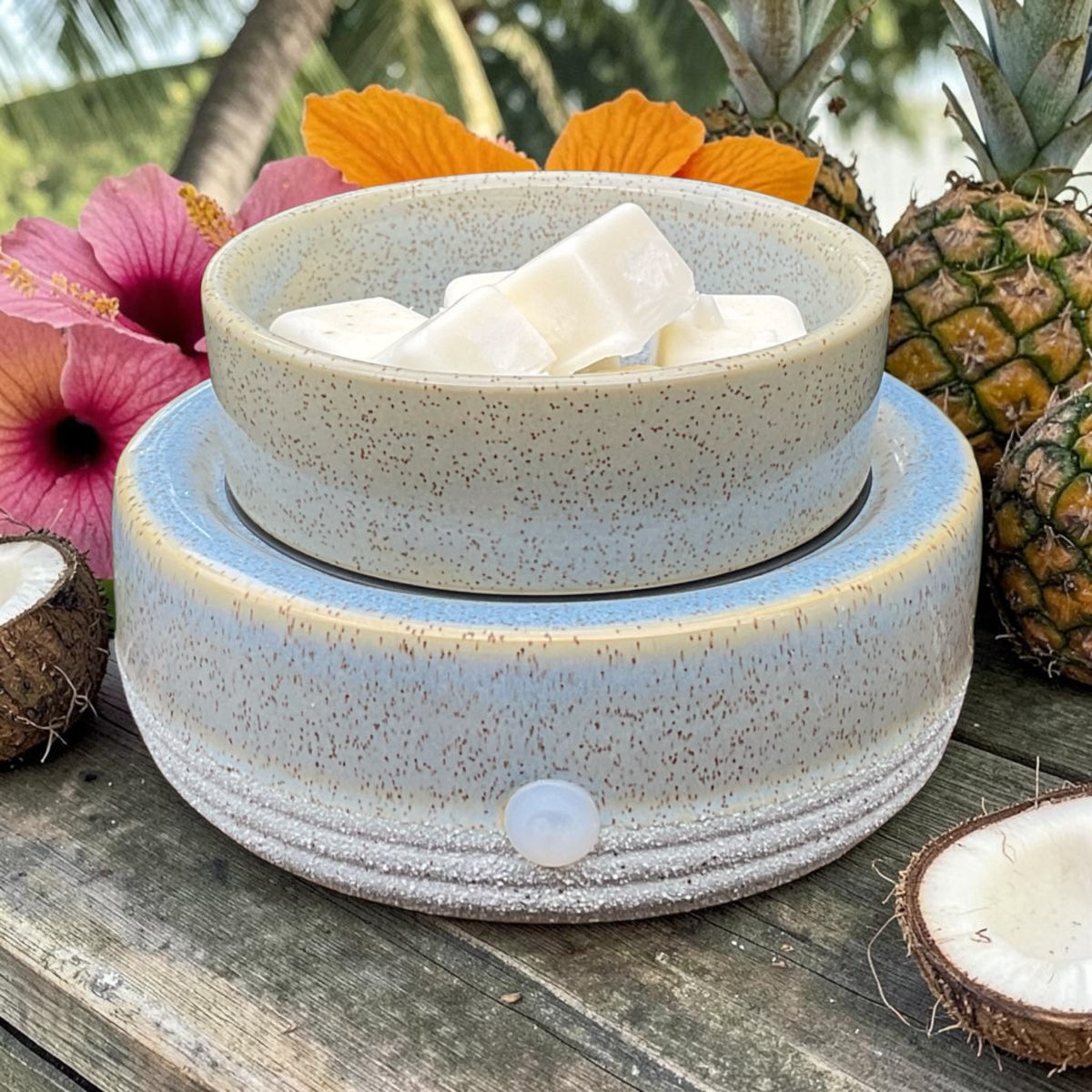 Blue Ceramic Wax Melt Warmer 3-in-1 Candle Wax Warmer