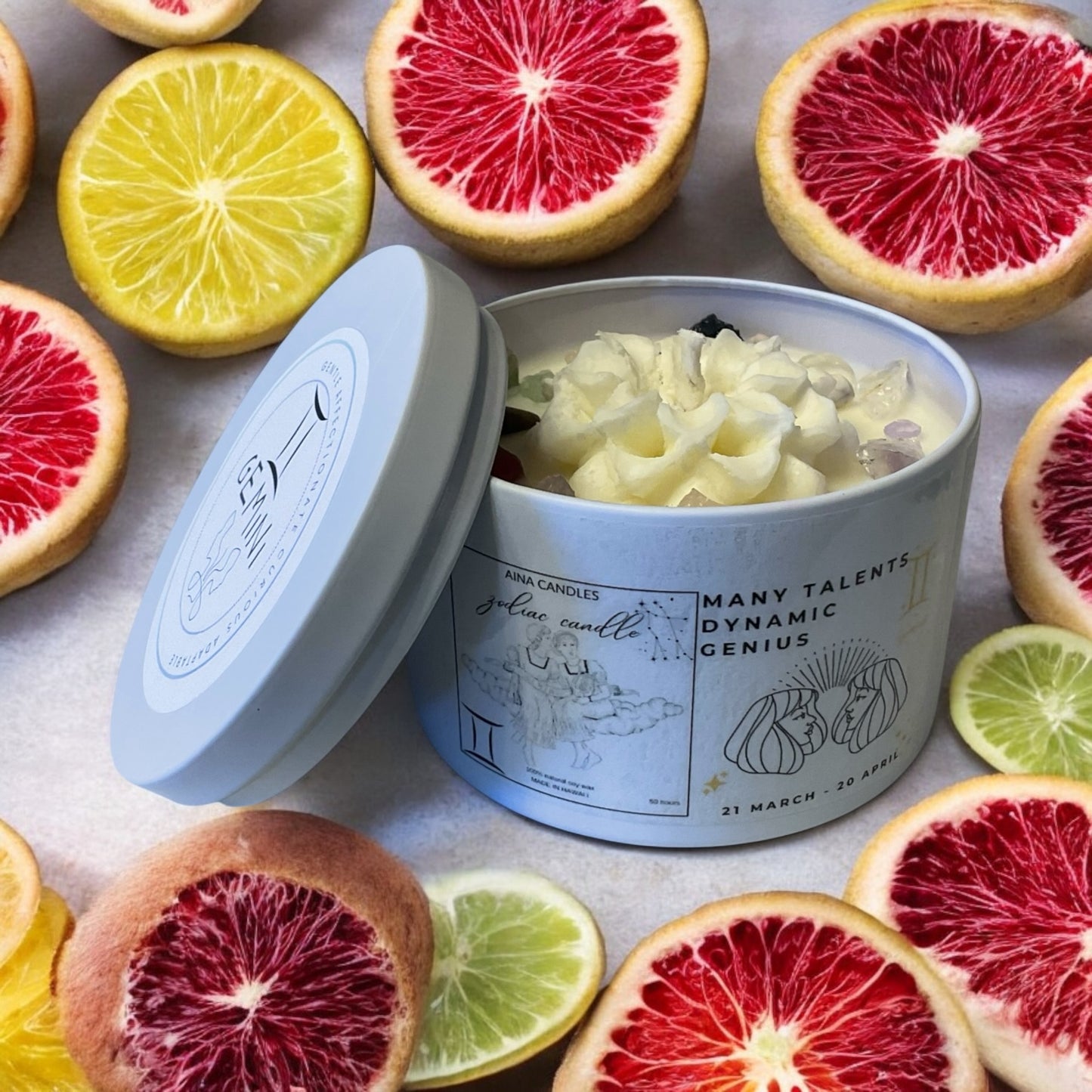 Gemini Zodiac Candle