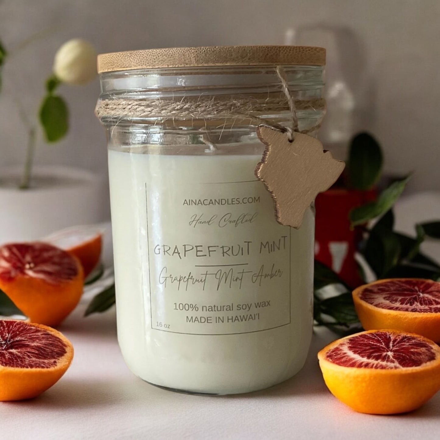 Grapefruit Mint 16oz Jar Candle