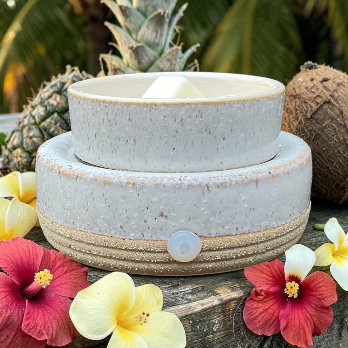 Tan Ceramic Wax Melt Warmer 3-in-1 Candle Wax Warmer