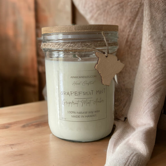 Grapefruit Mint 16oz Jar Candle